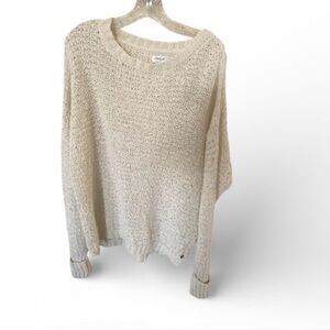Replay Cozy Cream Knit Sweater size S oversized